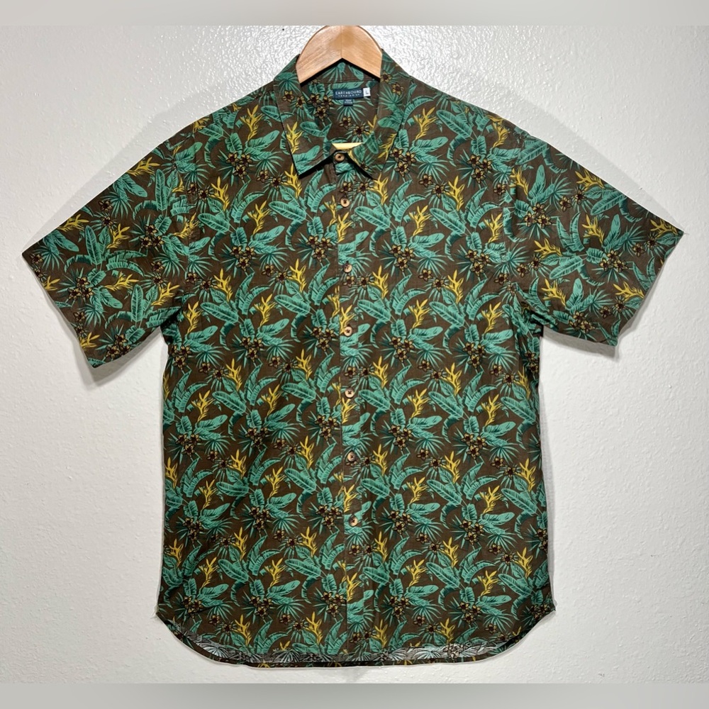 Earthbound Trading Co. Hawaiian Shirt Men’s L Button Down Short Sleeve Floral